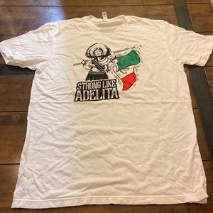 Mis Raíces - Strong like Adelita - Mens size large t-shirt